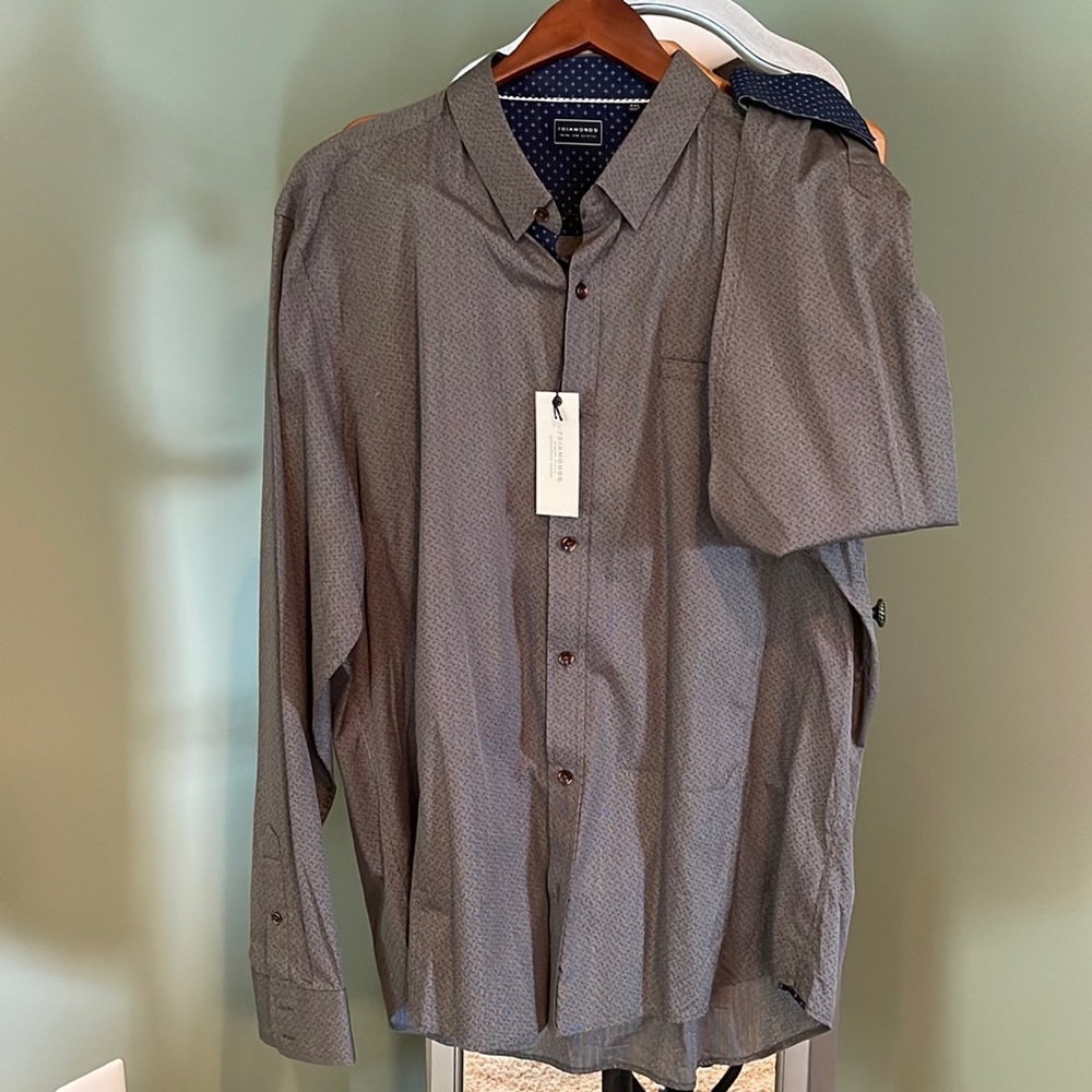 NWT 7 Diamonds Mens Button Down Shirt XXL